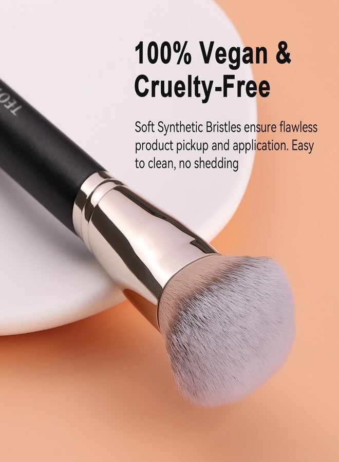 TEOYALL Domed Foundation Brush, Soft Dense Synthetic Bristles Blending Brush for Liquid Cream Foundation Bronzer Contour - Image 2